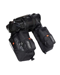 Dirtsack Erupt Rackless V2 Soft Luggage ADV Kit 2 x 24 litre All Black X-Wide No Pannier Racks Needed